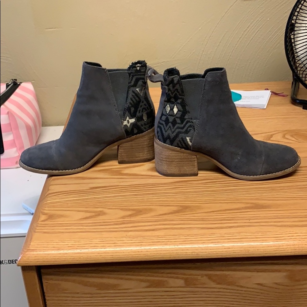 TOMS high heeled booties!
